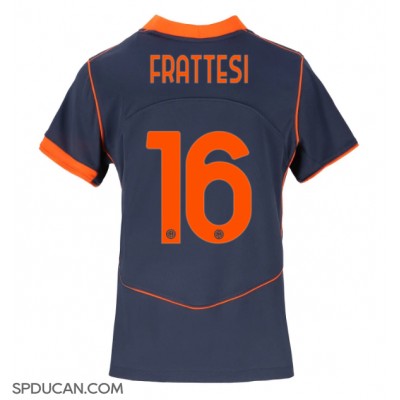 Zenski Nogometni Dres Inter Milan Davide Frattesi #16 Rezervni 2025-26 Kratak Rukav Zenski Nogometni Dres Inter Milan Davide Frattesi #16 Rezervni 2025-26 Kratak Rukav